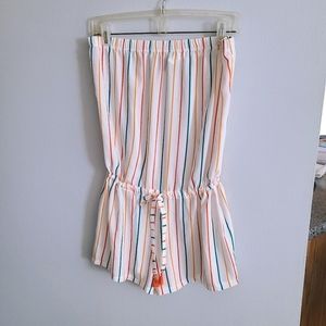 Final🔥$ Cute Romper- Strapless Shorts Romper, Size Medium/Large, EUC